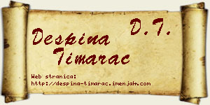 Despina Timarac vizit kartica
